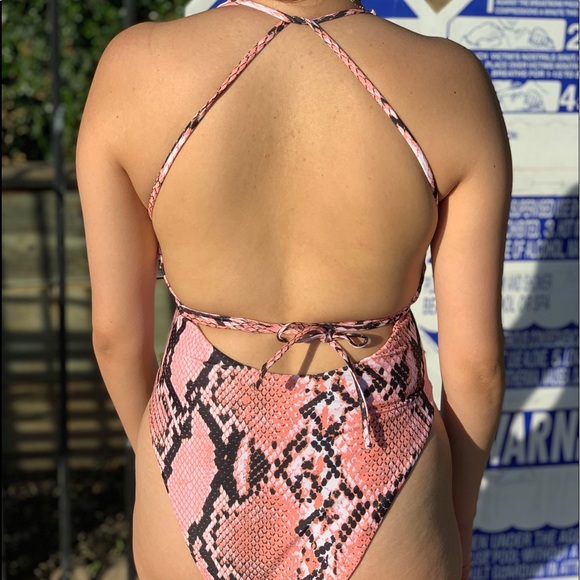 NWT Snake Print One Piece sexy bathing suit - Picture 2 of 3